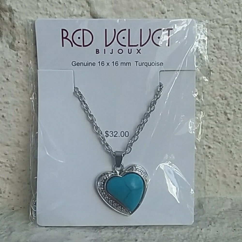 Red Velvet Genuine Turquoise Necklace
